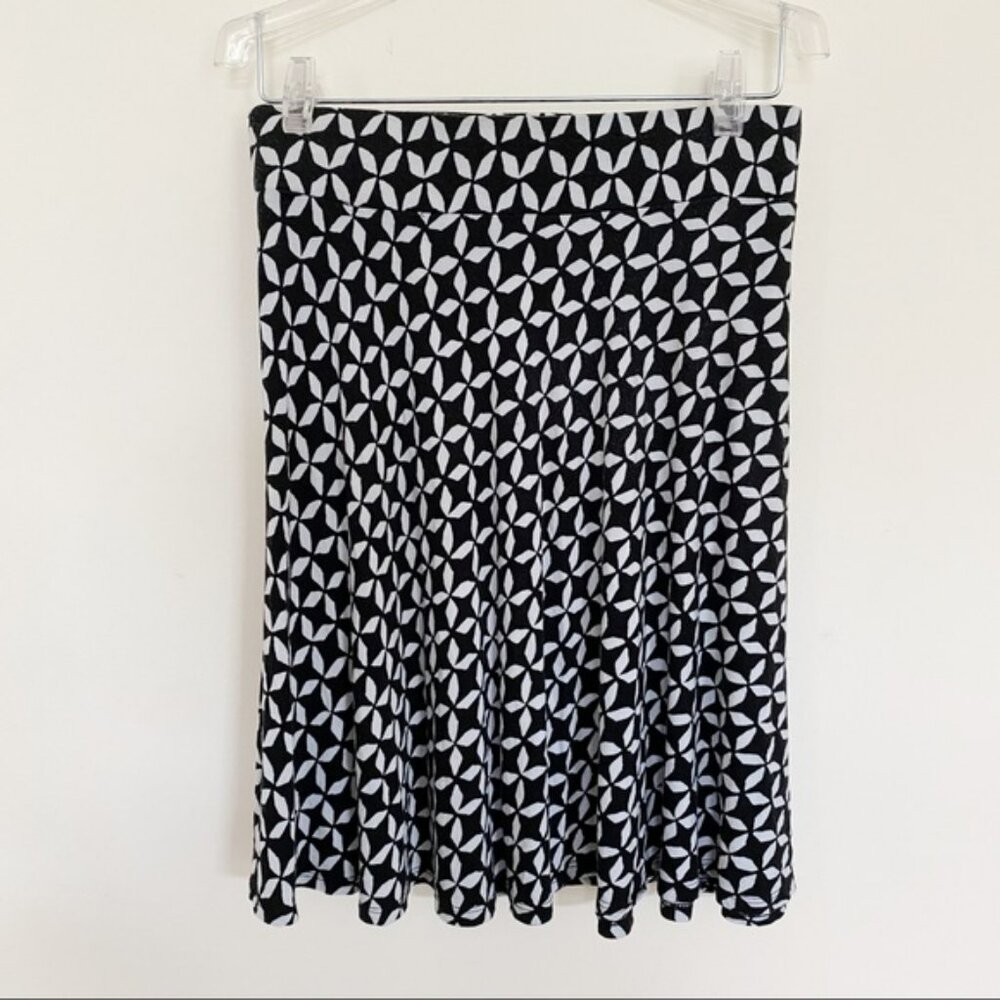 Ann Taylor Loft Black & White Flowy Skirt